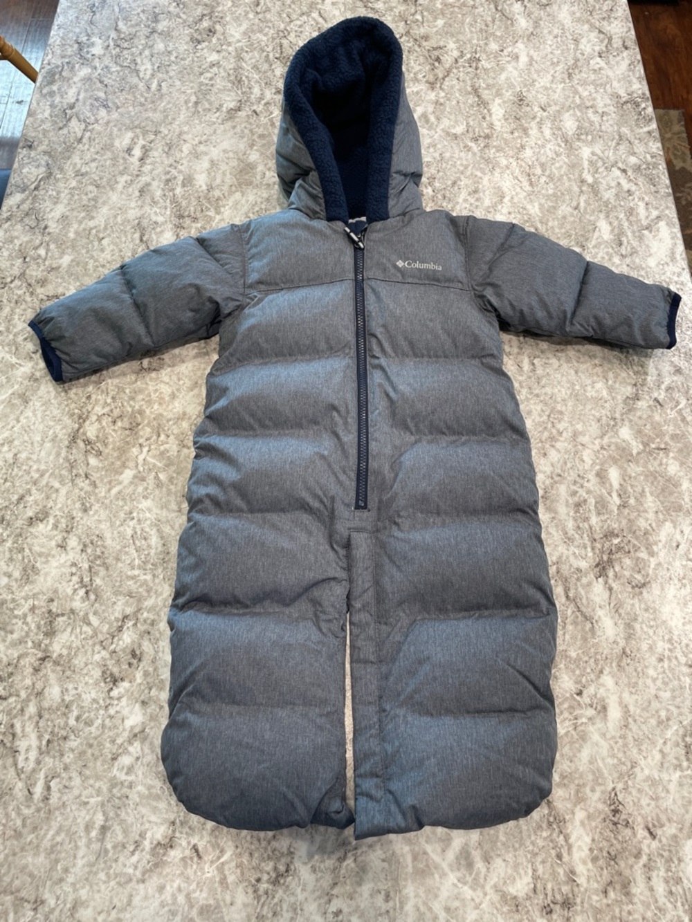 Convertible Columbia 12-18 Snow Suit Gray and Blue